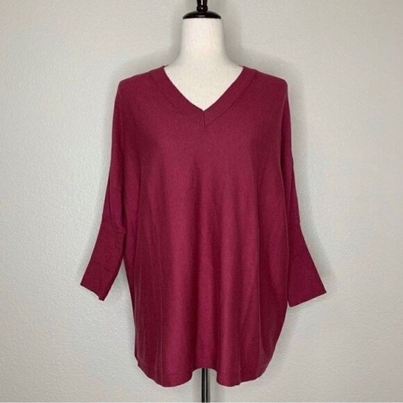 J.Jill Purejill Easy Rib-Trimmed Oversized Pullover Sweater - Picture 2 of 11